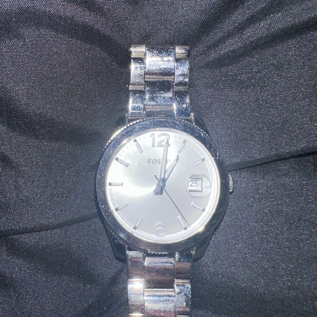 Fossil Shiny Silver Timepiece